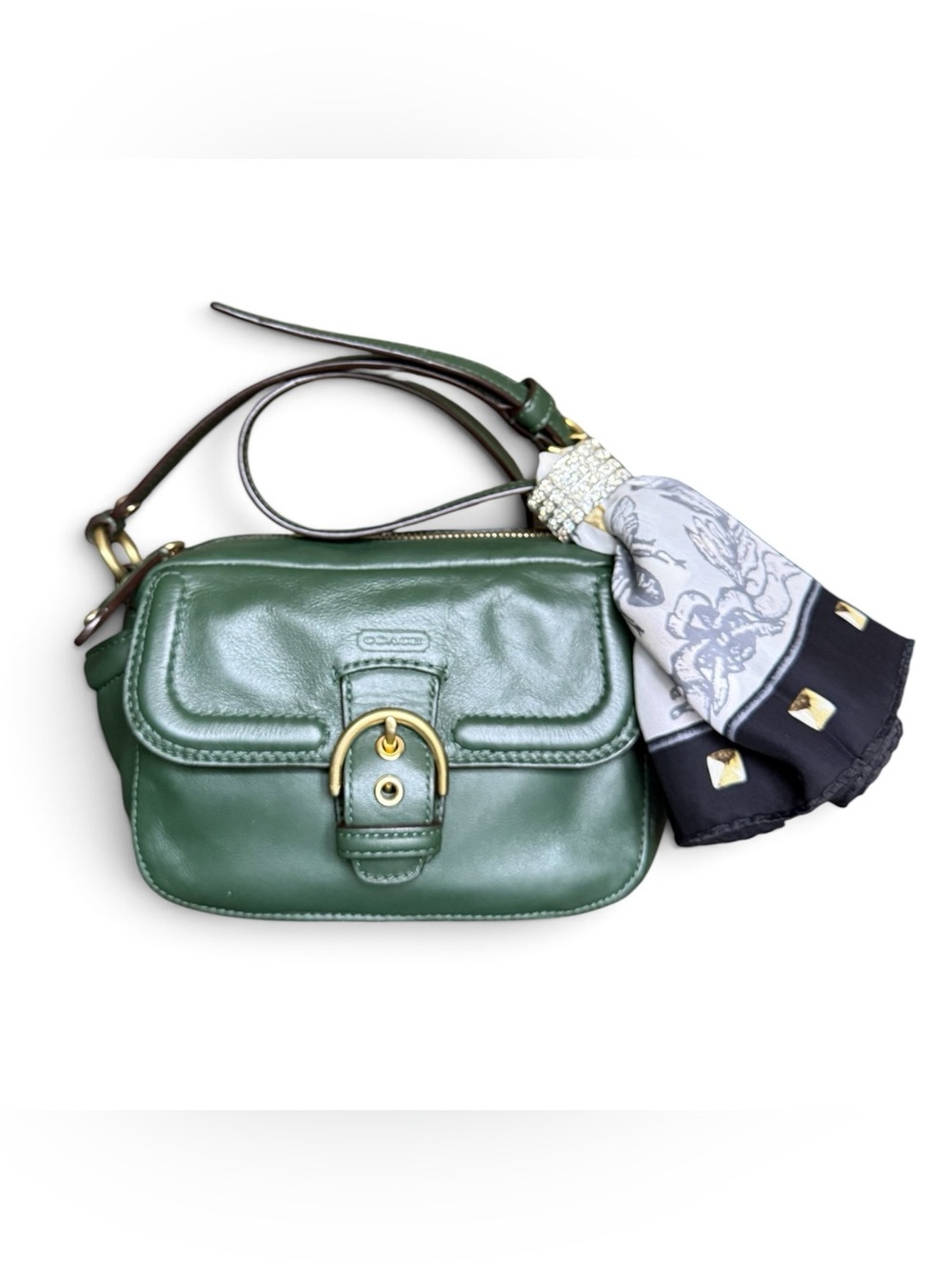 COACH CAMPBELL GREEN  LEATHER CAMERA BAG - PRISTINE condition| EUC